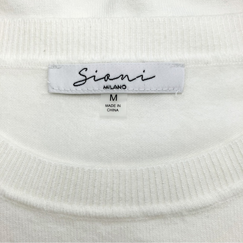 NWOT Sioni Long Sleeve Mix Media Top - Picture 3 of 8